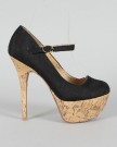 Shoehorne-Psyche32-Womens-Pretty-Black-Silk-Mary-Janes-Shoes-Stiletto-High-Heel-Cork-Platforms-Ladies-Shoe-Size-5-0-0