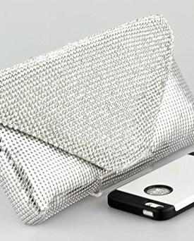 Silver-Diamante-and-Mesh-Envelope-Style-Clutch-Handbag-0