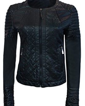 Size-6-8-10-12-Womens-BIKER-JACKET-Crop-FAUX-LEATHER-Ladies-ZIP-Coat-Embriodered-6-BLACK-0