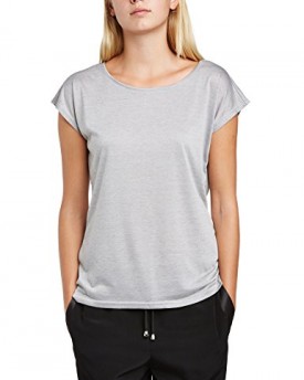 Soaked-In-Luxury-Womens-Adalia-Striped-Short-Sleeve-T-Shirt-Grey-Size-16-0