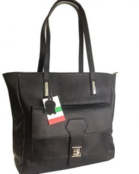 Soft-Black-Genuine-Italian-Leather-Handbag-or-Shoulder-Bag-0