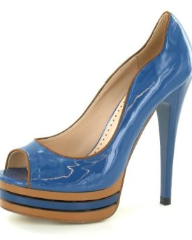 Spot-On-High-Heel-Platform-Peeptoe-Court-TealTan-Size-7-UK-0