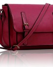 Stylish-Womens-Ladies-Celebrity-Double-Buckle-Messenger-Bag-Pink-TI00127-0