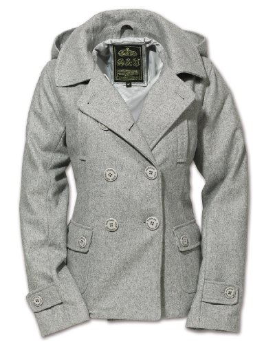Surplus-Lady-Designer-Jacket-Ladies-Pea-Coat-Size-L-Color-grey-0