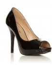 TIA-Black-Patent-PU-Leather-Stiletto-Very-High-Heel-Platform-Peep-Toe-Shoes-Size-UK-5-EU-38-0-0
