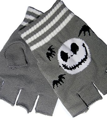 The-Nightmare-Before-Christmas-Gloves-Fingerless-Mitts-Jack-Skellington-Grey-with-Black-Bats-One-Size-0