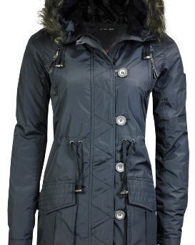 The-Orange-Tags-Ladies-Military-Fur-Hooded-Padded-Quilted-Parka-Jacket-Coat-Black-Plus-Size-8-0
