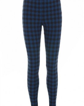 Topshop-Blue-Tartan-Print-Checked-Leggings-0