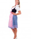 Trachtenhandel-Mini-Dirndl-3-Tlg-Blue-Checkered-Pink-Trim-With-Matching-Blouse-And-Apron-36-0-1