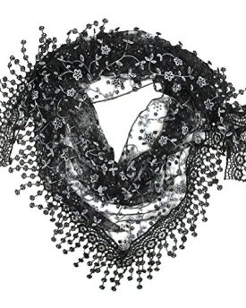 Triangle-Shape-Summer-Lace-Flowers-Glitter-Scarves-for-Women-Black-0