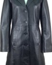 UNICORN-Womens-Classic-Long-Coat-Real-Leather-Jacket-Black-AK-10-0