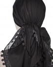 Ultra-Soft-Cotton-Square-Head-Scarves-for-Hair-Loss-Cancer-1mx1m-Womens-Head-Scarves-Black-with-Flower-Edges-0