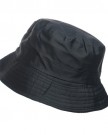 Unisex-58cm-Plain-Navy-Blue-Outdoor-Shower-Proof-Festival-Bucket-Hat-0