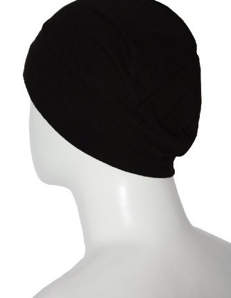 Unisex-Indoors-Cotton-Beanie-for-Cancer-Hair-Loss-Black-0