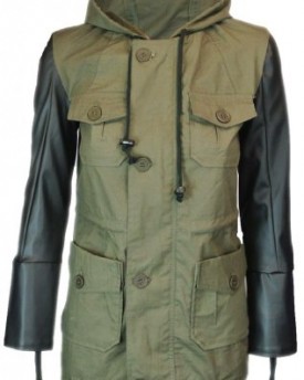 Up-Town-Ladies-Womens-Khaki-Military-Combat-Faux-Sleeve-Jacket-Coat-Top-Sizes-8-14-Size-12-0