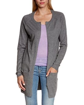 VERO-MODA-Womens-Crew-Neck-Long-Sleeve-Cardigan-Grey-Grau-Medium-Grey-Melange-BS-16-0