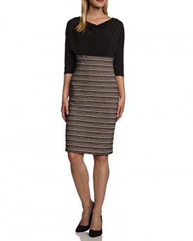 Vera-Mont-Womens-Dress-Multicoloured-Mehrfarbig-BlackBeige-9875-16-0