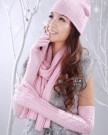 WARMEN-Ladys-Opera-Long-Fingerless-Wool-Knit-Gloves-Mittens-Winter-Hand-Warmer-Pink-0-2