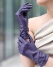 WARMEN-Luxury-Women-Genuine-Nappa-Leather-Winter-Warm-Ruched-Lined-Gloves-S-Purple-0-2