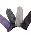 WARMEN-Luxury-Women-Genuine-Nappa-Leather-Winter-Warm-Ruched-Lined-Gloves-S-Purple-0-3