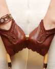WARMEN-Sexy-Womens-Genuine-Nappa-Leather-Wrist-Driving-Unlined-Gloves-M-Tan-0-2