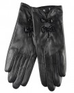 WARMEN-Stylish-Women-Genuine-Nappa-Soft-Leather-Lined-Gloves-with-Cute-Bow-Hand-Bags-Tips-M-Black-0-2