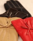 WARMEN-Women-Genuine-Nappa-Leather-Winter-Warm-Gloves-3-Classic-Whitle-Lines-with-Bows-S-Black-0-5