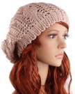 WMA-Beige-Winter-Ladys-Warm-Knitted-Knit-Beret-Braided-Ski-Cap-Baggy-Beanie-Crochet-women-Hat-0-0