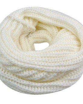 WMA-WhiteWarm-Ladies-Winter-knitted-Circle-Crochet-Snood-Neck-Loop-Scarf-Shawl-0