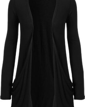 WOMENS-BOYFRIEND-OPEN-POCKET-CARDIGAN-SIZE-8-10-12-14-ML-UK-12-14-BLACK-0