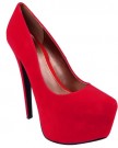 WOMENS-LADIES-HIGH-HEELS-PLATFORM-POINTED-PARTY-CLASSIC-COURT-SHOES-PUMPS-SIZE-UK-6-EU-39-US-8-Red-Suede-0-0
