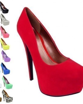 WOMENS-LADIES-HIGH-HEELS-PLATFORM-POINTED-PARTY-CLASSIC-COURT-SHOES-PUMPS-SIZE-UK-6-EU-39-US-8-Red-Suede-0