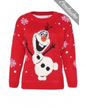 WOMENS-LADIES-NOVELTY-OLAF-FROZEN-CHRISTMAS-JUMPER-SWEATER-TOP-XMAS-unisex-ML-red-0