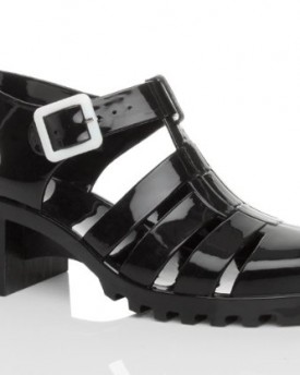WOMENS-LADIES-RUBBER-JELLY-CHUNKY-BLOCK-MID-HEEL-BUCKLE-SANDALS-SHOES-SIZE-3-36-0