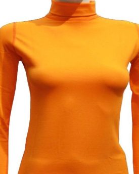 WOMENS-STRETCHY-ROLL-NECK-LONG-SLEEVE-COTTON-PLAIN-TOPSUK-14-42-LARGE-ORANGESAME-DAY-POSTING-0