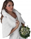 Wedding-fake-mink-fur-bolero-bridal-shawl-wrap-stole-shrug-cape-SMLXL-Ivory-0