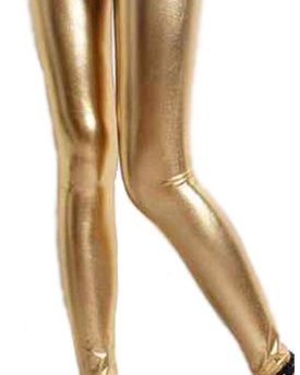 Wet-Look-GOLD-Leggings-Size-S-UK-8-10-0