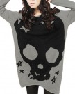 Woman-Pullover-Long-Sleeve-Skull-Print-Loose-Tunic-Top-0