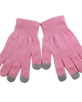 Womdee-Adults-Knitting-Wool-Fingers-Capacitive-Screen-Touch-Gloves-Pink-With-Womdee-Accessory-0