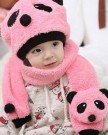 Womdee-Children-Kids-Cute-Panda-Winter-Warm-Hat-and-Scarf-SetWatermelon-Red-With-Womdee-Accessory-0-0