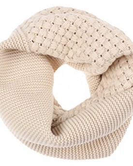 Womdee-Ladys-Winter-Knit-Hook-Flower-Infinity-Scarves-Shawl-Beige-With-Womdee-Accessory-0