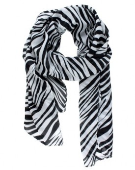 WomdeeTM-Black-White-Chiffon-Zebra-Strips-Striped-Women-Shawl-Scarf-Wrap-Pashmina-Gift-With-Womdee-Accessory-Necklace-0