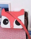 WomdeeTM-Carton-Cute-Fox-Owl-Design-Retro-Shoulder-Messenger-Bag-PU-Leather-Crossbody-Fashion-Satchel-Animal-Handbag-Pink-With-Womdee-Accessory-0-0
