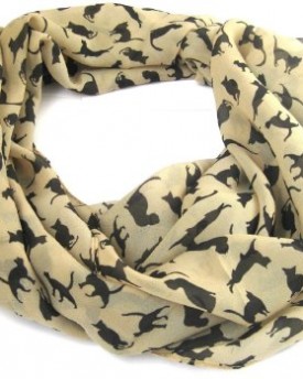 WomdeeTM-Fashion-Soft-Chiffon-Black-Cat-Prints-Ladies-Women-Long-Scarf-Shawls-Apricot-With-Womdee-Accessory-0