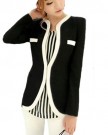Women-Fashion-Black-Colors-Slim-OL-Blazer-Suit-Coat-Jacket-UK-Size-8-0-0