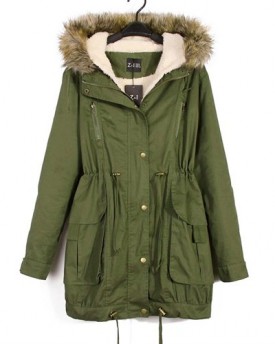 Women-Fleece-Winter-Coat-Zip-Hooded-Parka-Overcoat-Long-Jacket-3674-S-0