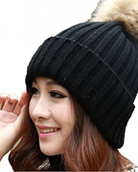 Women-Lady-Winter-Warm-Knitted-Crochet-Slouch-Baggy-Beret-Beanie-Hat-Cap-black-0
