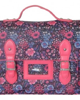 Women-Rose-Pink-Flower-Satchel-Bag-0