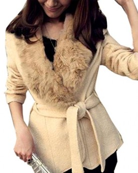 Women-Slim-WOOL-Fur-Collar-Coat-Jacket-Trench-Windbreaker-Parka-Belt-Tie-Outwear-0