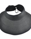 Women-Wide-Large-Brim-Summer-Beach-Sun-Visor-Foldable-Straw-Hat-Black-0-1